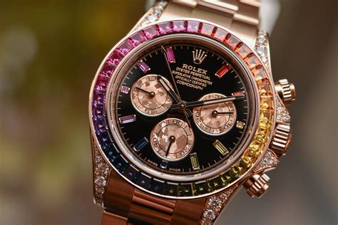 rolex everose gold daytona rainbow|rolex daytona rainbow 116595.